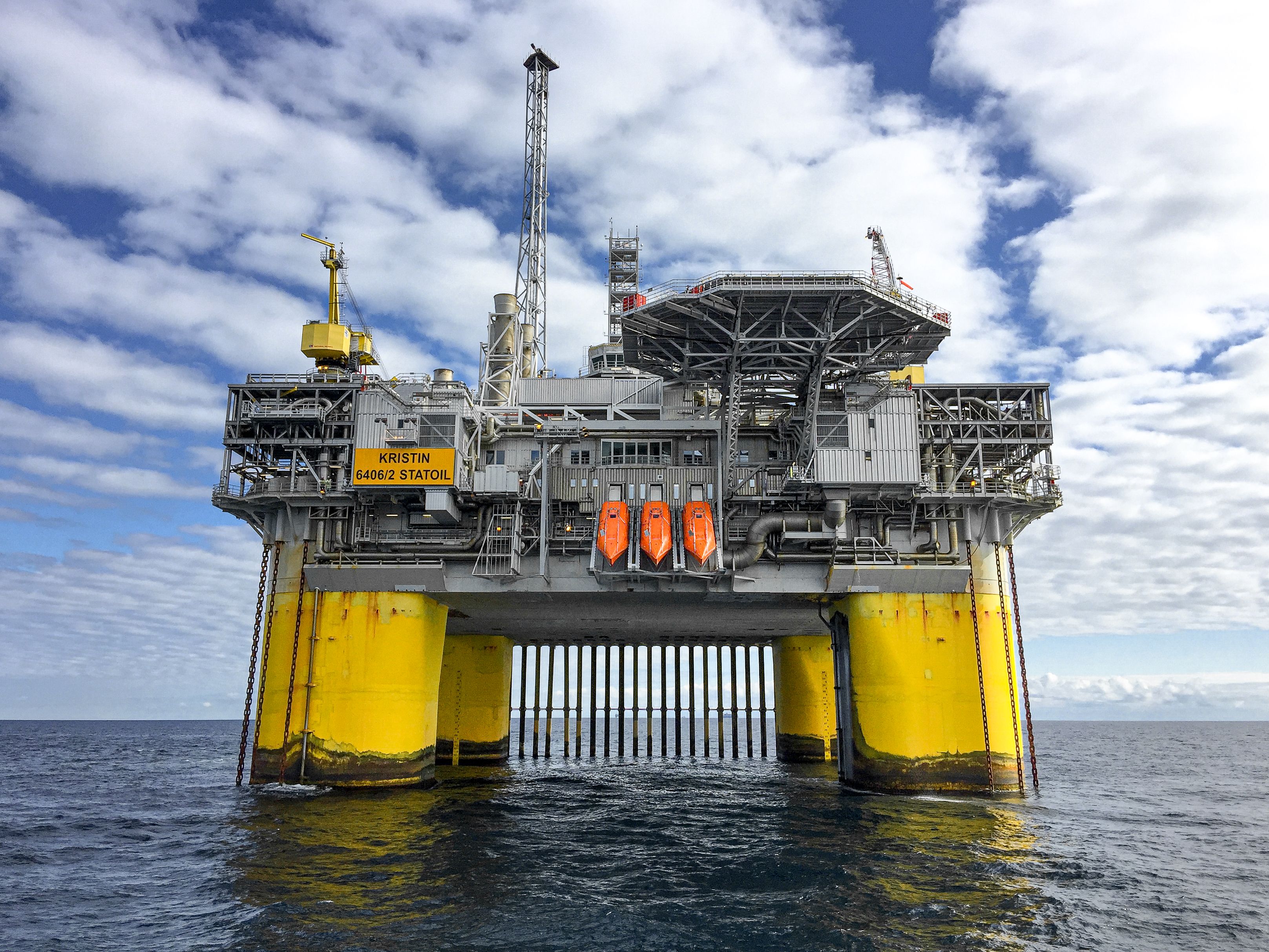 Oil platform in the sea