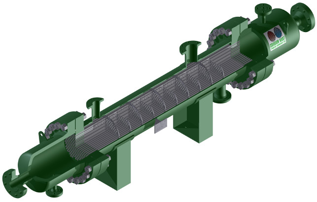 Shell and Tube Heat Exchanger Cross Sectioned