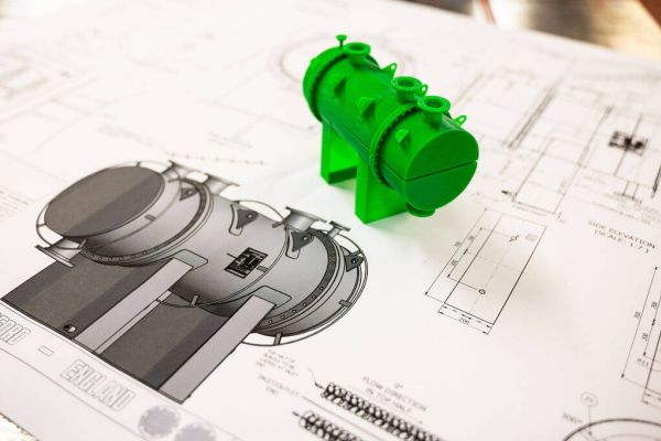 3-D print of a heat exchanger