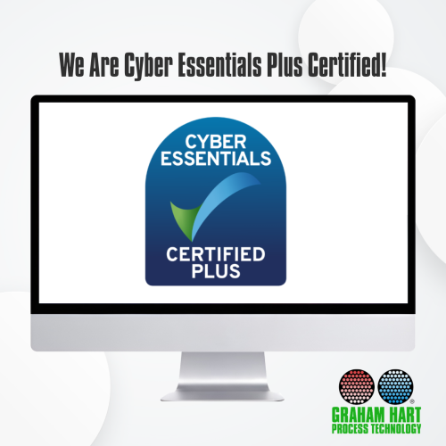 Cyber Essentials Plus Logo in a computer screen