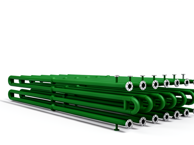 3D model of a multi parallel Double Pipe Heat Exchanger