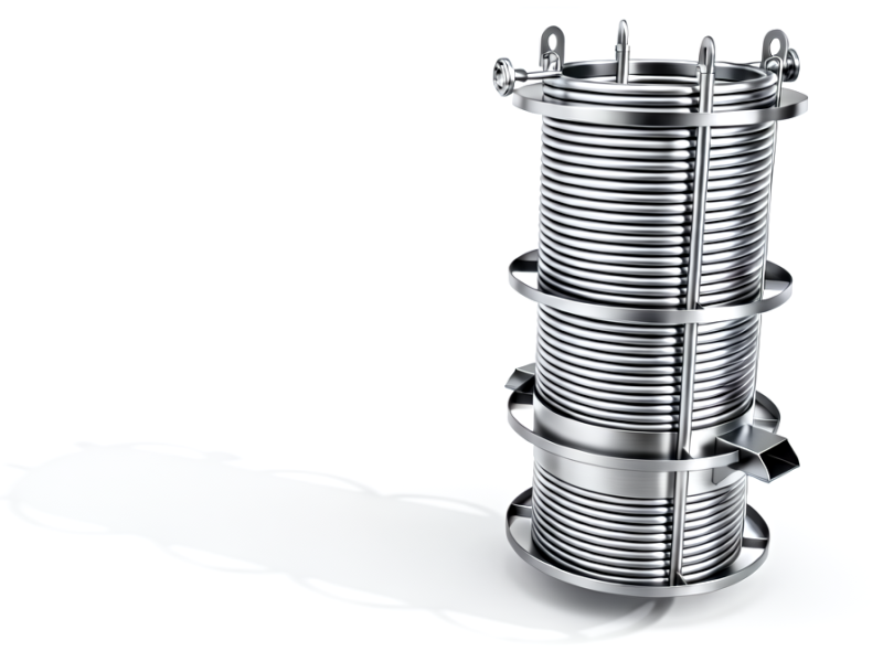 3D model of a coil heat exchanger